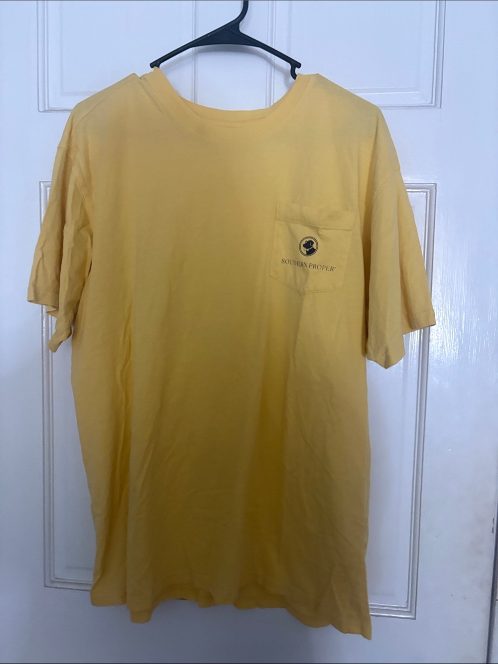 Southern Proper Yellow Pocket Tee with Logo